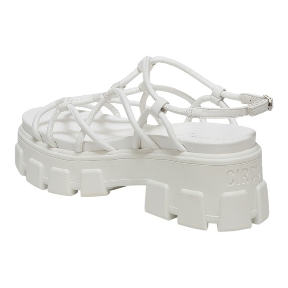 Circus by Sam Edelman Women's White Greyson Strappy Platform Sandal Size 8 - Picture 3 of 9